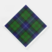 Urquhart tartan blauwe groene vleid servet (Hoek)
