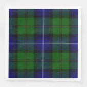 Urquhart tartan blauwe groene vleid servet (Voorkant)
