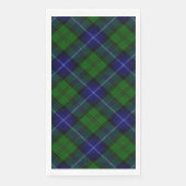 Urquhart tartan blauwe groene vleid servet (Voorkant)
