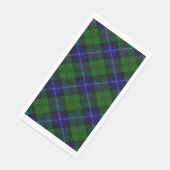 Urquhart tartan blauwe groene vleid servet (Hoek)