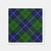 Urquhart tartan blauwe groene vleid servet (Voorkant)
