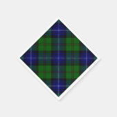 Urquhart tartan blauwe groene vleid servet (Hoek)