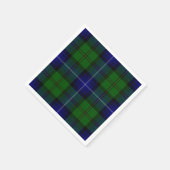 Urquhart tartan blauwe groene vleid servetten (Hoek)