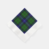 Urquhart tartan blauwe groene vleid servetten (Hoek)