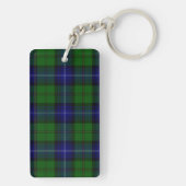 Urquhart tartan blauwe groene vleid sleutelhanger (achterkant)