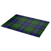 Urquhart tartan blauwe groene vleid snijplank (Hoek)