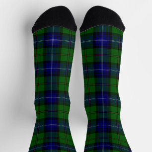 Urquhart tartan blauwe groene vleid sokken