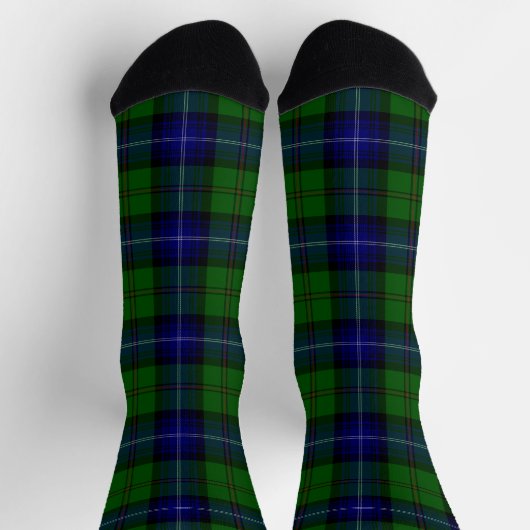 Urquhart tartan blauwe groene vleid sokken (Top)