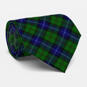 Urquhart tartan blauwe groene vleid stropdas (Opgerold)