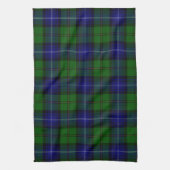 Urquhart tartan blauwe groene vleid theedoek (Verticaal)