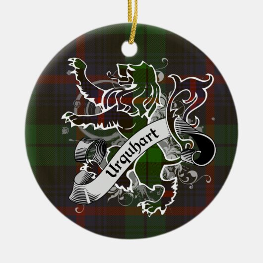 Urquhart Tartan Lion Keramisch Ornament (Voorkant)