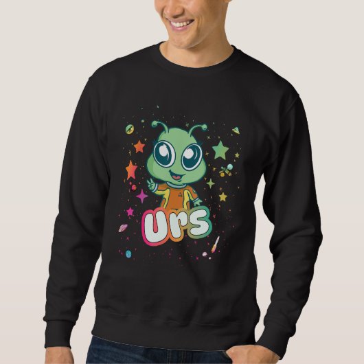 URS - Schattigee jongensnaam met leuke alien Trui (Voorkant)