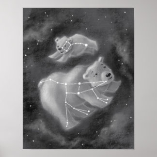 Ursa Major en Ursa Minor Beren Poster