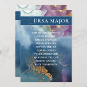 Ursa Major Table Number Celestile Seating Chart Kaart (Voorkant / Achterkant)