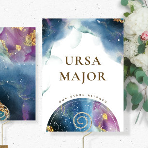 Ursa Major Table Sign Celestile Waterverf Thema Kaart