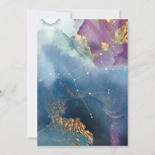 Ursa Major Table Sign Celestile Waterverf Thema Kaart (Achterkant)