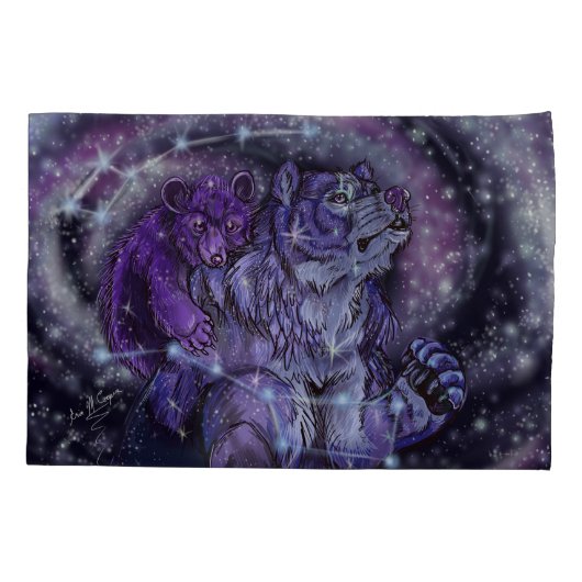 Ursa Minor en Majoor Star-Beren Kussensloop (Achterkant)