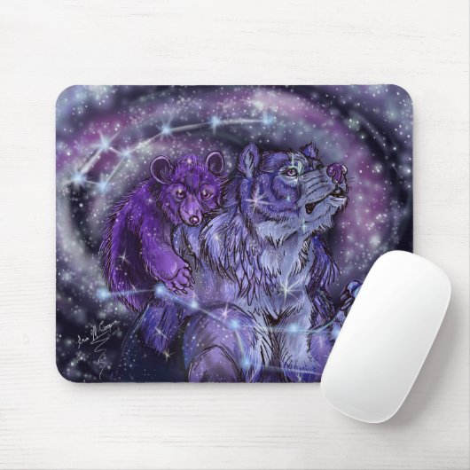 Ursa Minor en Majoor Star-Beren Muismat (Met muis)