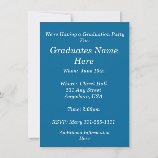 Urse Graduation Invitations Pink Scrub Top Kaart (Achterkant)