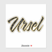 Ursel black gold Lettering Aufkleber Sticker (Vel)