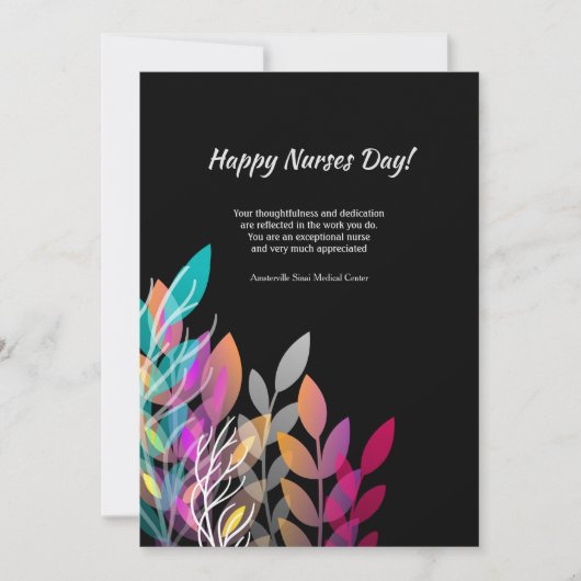 Urses Day Floral Card Kaart (Voorkant)