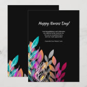 Urses Day Floral Card Kaart (Voorkant / Achterkant)