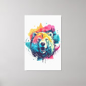 Urso vibrante canvas afdruk (Voorkant)