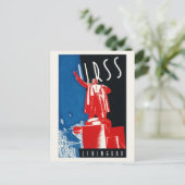 URSS Leningrad USSR Vintage Poster 1932 Briefkaart (Staand voorkant)