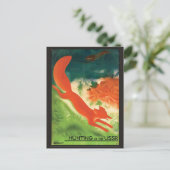 URSS Rusland vintage briefkaart vossenjacht (Staand voorkant)