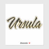 Ursula black gold Lettering Aufkleber Sticker (Vel)