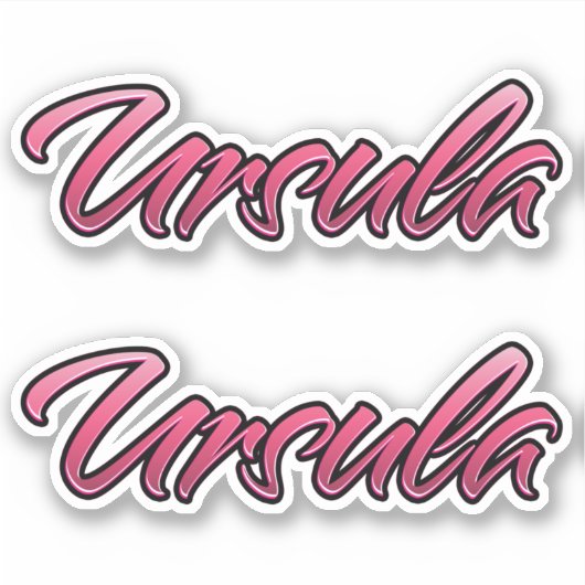 Ursula faded pink Aufkleber Sticker Stickerset (Voorkant)