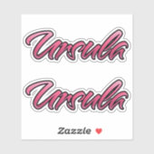 Ursula faded pink Aufkleber Sticker Stickerset (Vel)