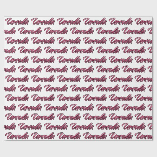 Ursula faded pink personalisiertes Geschenkpapier Cadeaupapier (Vlak)