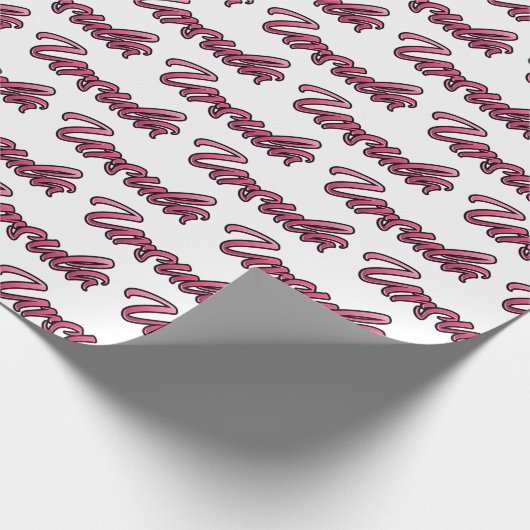 Ursula faded pink personalisiertes Geschenkpapier Cadeaupapier (Hoek)