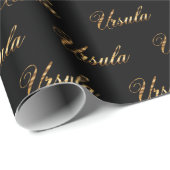 Ursula gold Design Lettering Geschenkpapier Cadeaupapier (Rol Hoek)