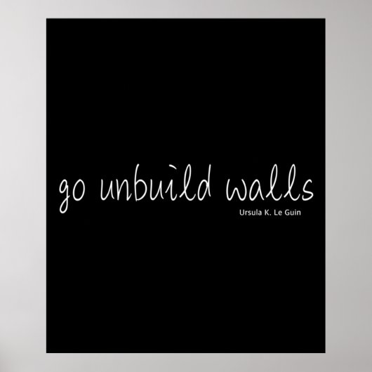 Ursula K Le Guin bouwt muren uit Poster (Voorkant)