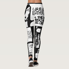 Ursula LEatherneck Punk Comic Strip Art Leggings