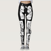 Ursula LEatherneck Punk Comic Strip Art Leggings (Voorkant)