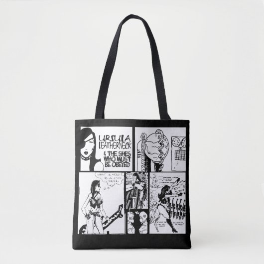 Ursula Leatherneck Punk stripkunst Tote Bag (Voorkant)