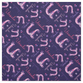 Ursula letter U monogram hart bloemen stof (Swatch)