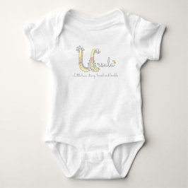 Ursula meisjesnaam betekent U monogram letter Romper