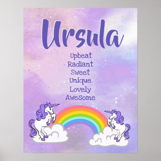 Ursula Name Poster (Voorkant)