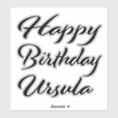 Ursula Name Vorname black Sticker Geburtstag (Vel)
