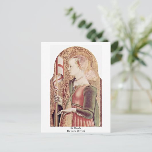 Ursula van Carlo Crivelli Briefkaart (Staand voorkant)