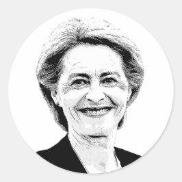 Ursula von der Leyen Ronde Sticker