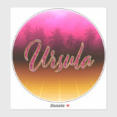 Ursula Vorname Name golden pink Aufkleber Sticker (Vel)