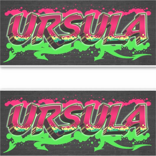 Ursula Vorname Name Graffiti Aufkleber Sticker (Voorkant)