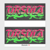 Ursula Vorname Name Graffiti Aufkleber Sticker (Vel)