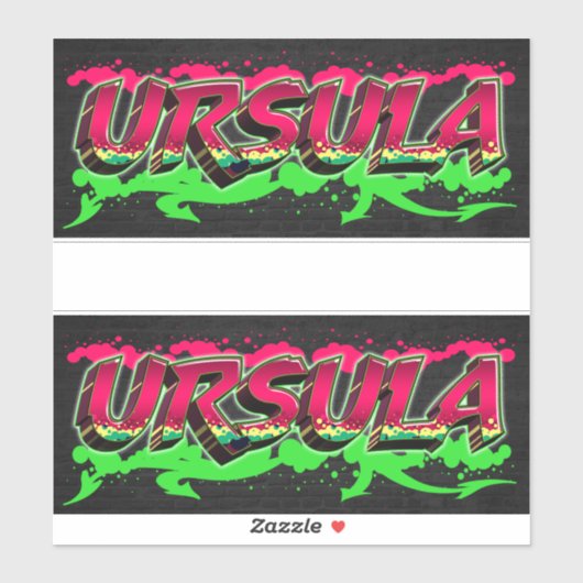 Ursula Vorname Name Graffiti Aufkleber Sticker (Vel)