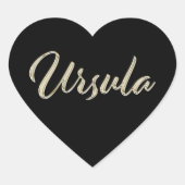 Ursula white gold Handwriting Aufkleber Herz Hart Sticker (Voorkant)